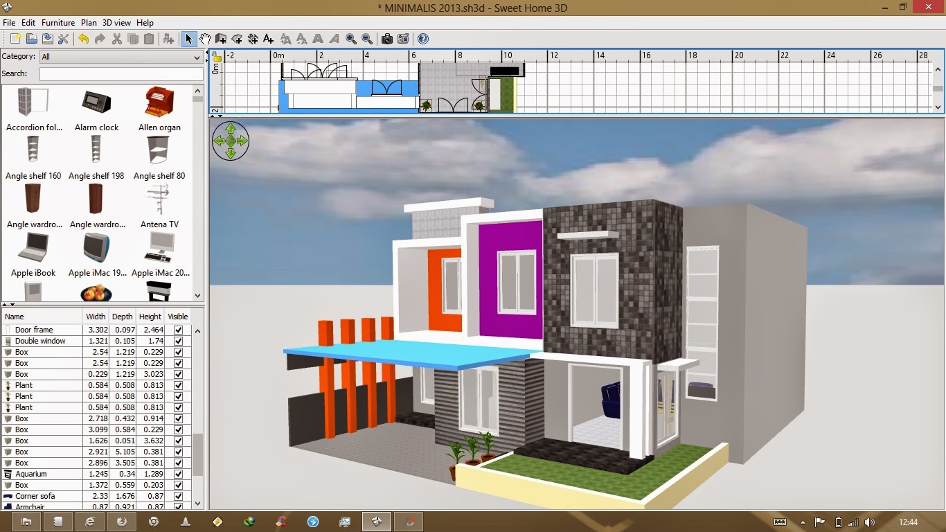 Cara Membuat Desain Rumah 3D Dengan Sweet Home 3D Madridista7